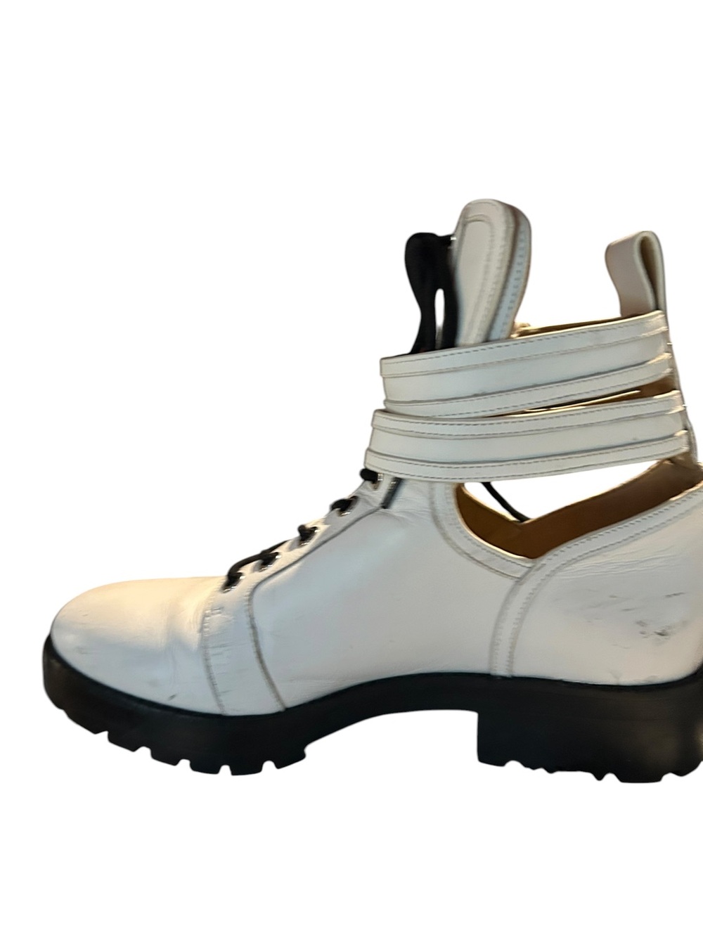 MICHAEL Michael Kors Benson Moto Boots with Buckle Straps/Lug Sole and Cutouts - Picture 5 of 16